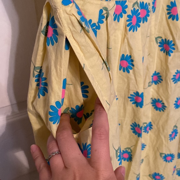 Vintage J. Peterman Yellow Floral Dress size 16 - Picture 6 of 7